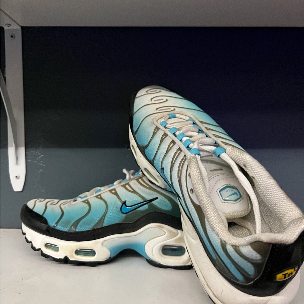 Nike Air Max Plus Light Blue and White Sneakers